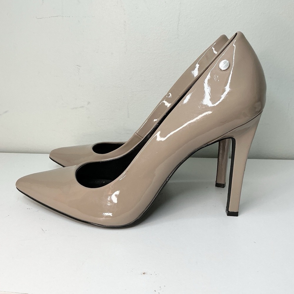 Calvin Klein Brady Nude Tan Heels Women's‎ Size 9.5 Office Minimalist